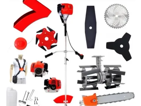 Kit da roçadeira multifuncional Yosaka YA-630/7 com discos, motopoda e enxada