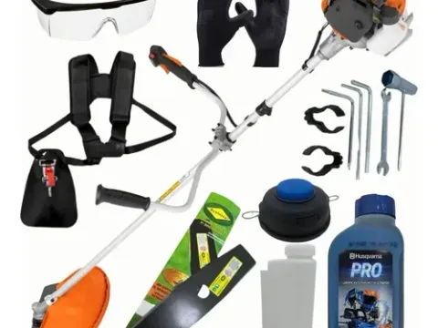 Roçadeira a gasolina Husqvarna 321R com kit de acessórios (óculos, luvas, cinto duplo e lâmina)
