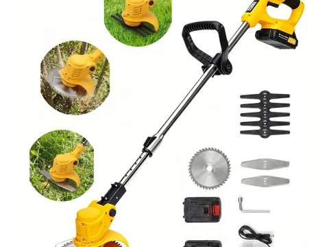 Roçadeira a bateria 48V 3 em 1 com disco de serra, lâminas de metal e plástico