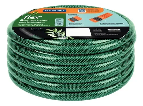 Mangueira flex verde em PVC Tramontina de 20 metros